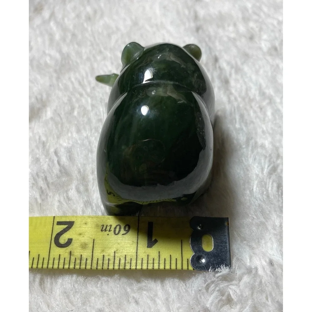 Elephant with a fish on‎ his mouth jade figurine